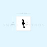 Small Black Cat Temporary Tattoo (Set of 3)