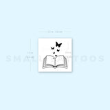 Small Butterfly Book Temporary Tattoo (Set of 3)