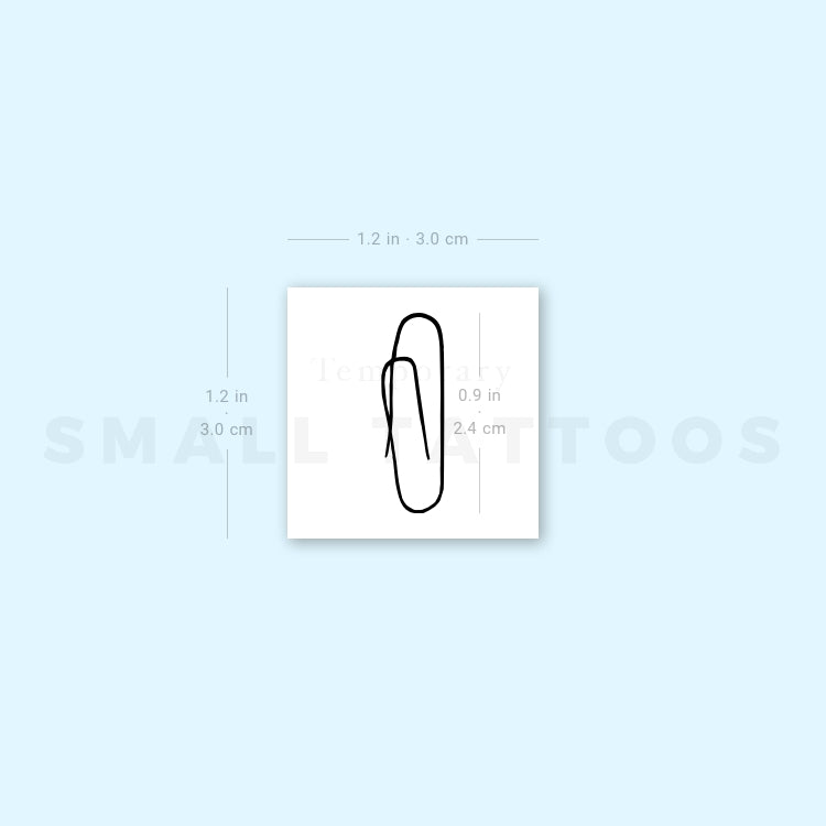 Paperclip Temporary Tattoo (Set of 3)