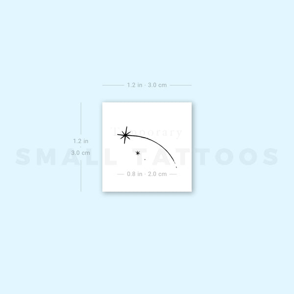 Tiny Shooting Star Temporary Tattoo (Set of 3)