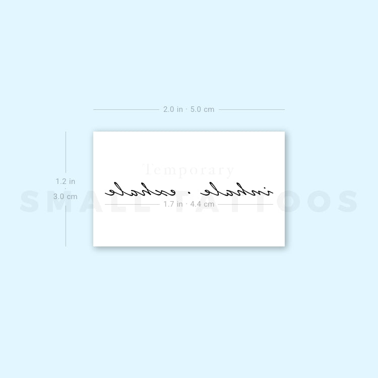 Inhale · Exhale Temporary Tattoo (Set of 3)