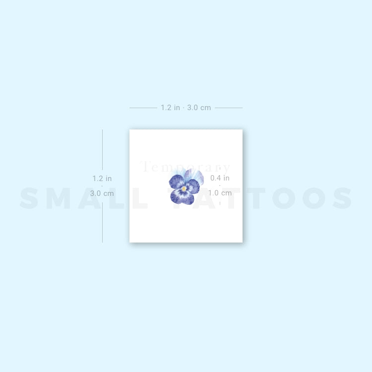 Tatuaje temporal de pensamiento azul pequeño (juego de 3)