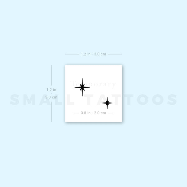 Small The Second Star To The Right Temporary Tattoo (Set of 3)