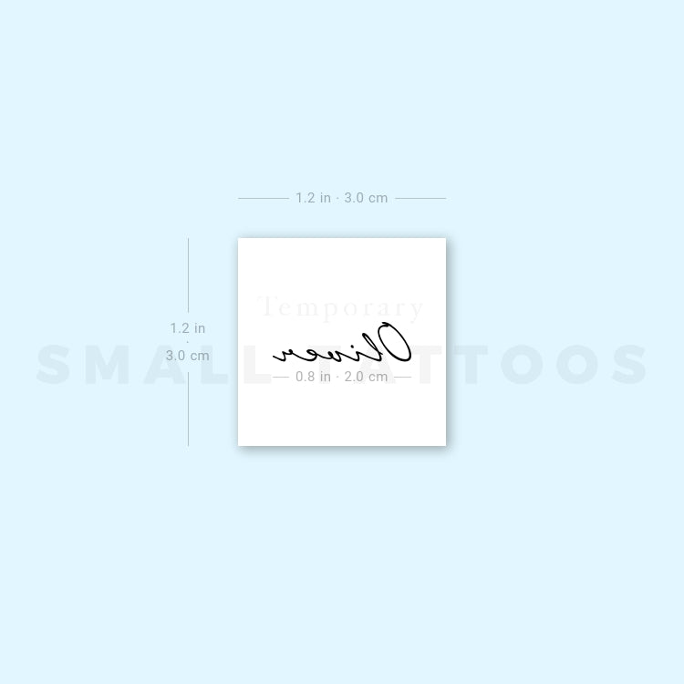 Small Oliver Temporary Tattoo (Set of 3)