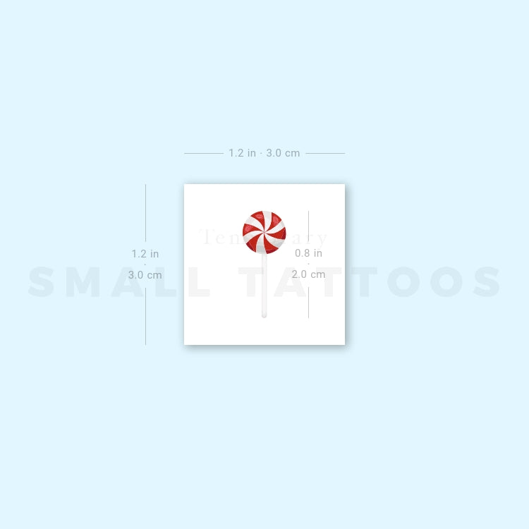 Swirly Lollipop Temporary Tattoo (Set of 3)