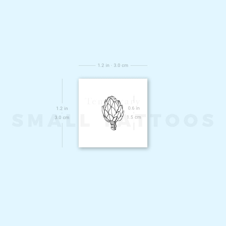 Artichoke Temporary Tattoo (Set of 3)