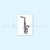 Saxophone Temporary Tattoo (Set of 3)