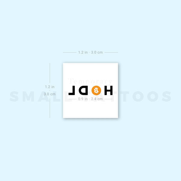 Bitcoin HODL Temporary Tattoo (Set of 3)