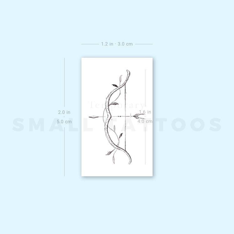 Bow And Arrow By Stefano Mazza Temporary Tattoo (Set of 3)