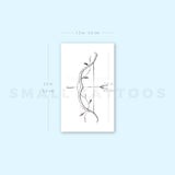 Bow And Arrow By Stefano Mazza Temporary Tattoo (Set of 3)