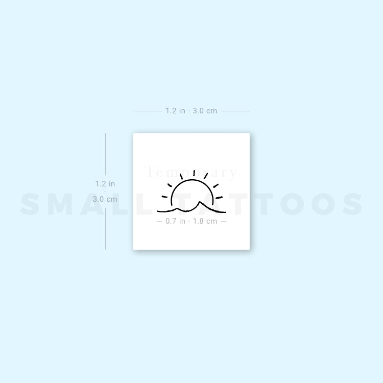 Sun And Sea Temporary Tattoo (Set of 3)