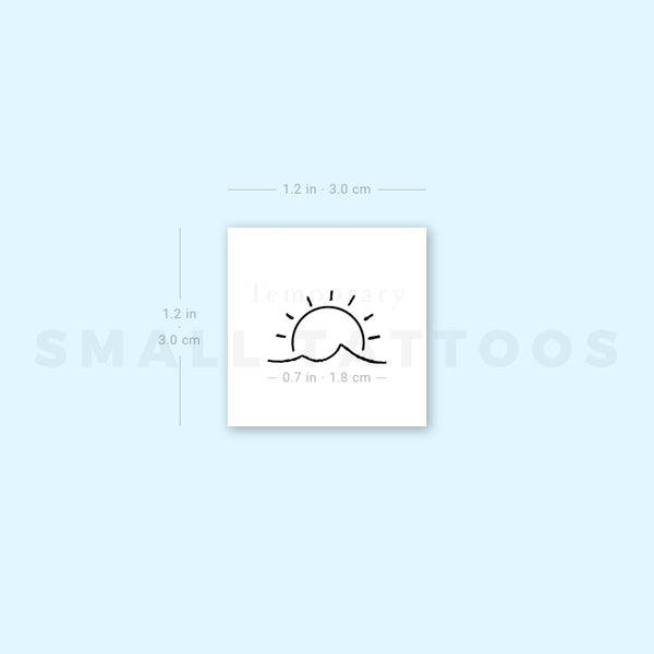 Sun And Sea Temporary Tattoo (Set of 3)