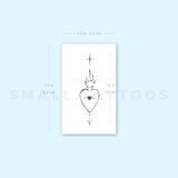 Sacred Heart By Stefano Mazza Temporary Tattoo (Set of 3)