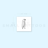 Single Line Penguin Temporary Tattoo (Set of 3)