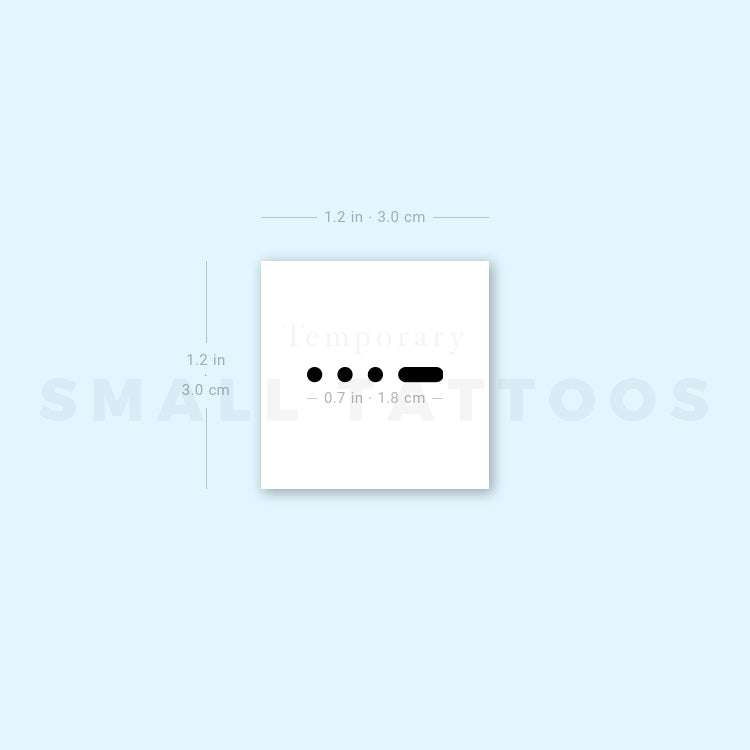 Morse B Temporary Tattoo (Set of 3)