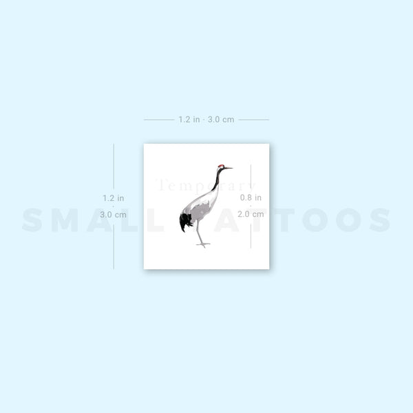 Red-crowned Crane Temporary Tattoo (Set of 3)