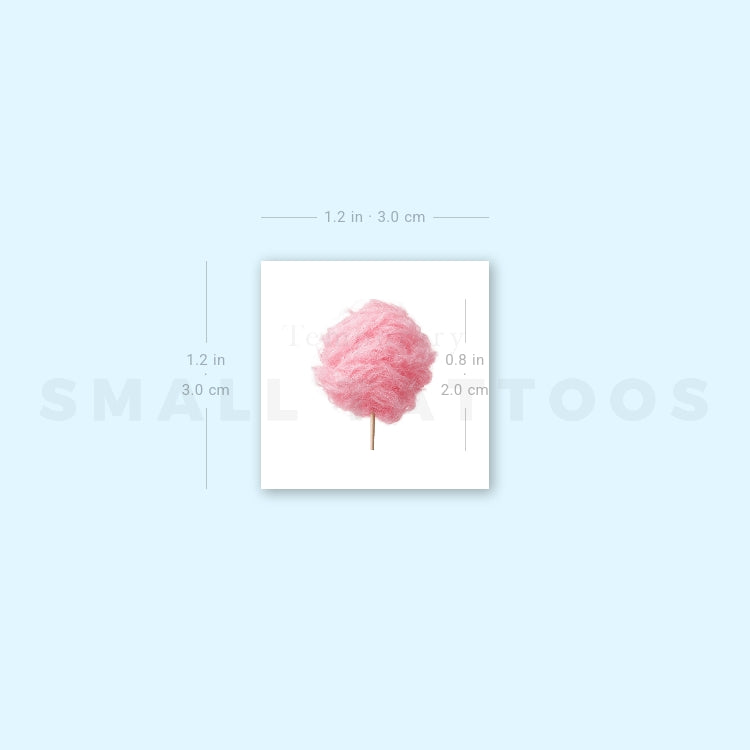 Cotton Candy Temporary Tattoo (Set of 3)
