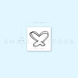 Double Heart Butterfly Temporary Tattoo (Set of 3)