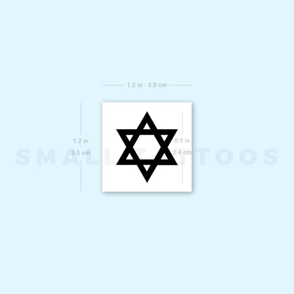 Star Of David Temporary Tattoo (Set of 3)