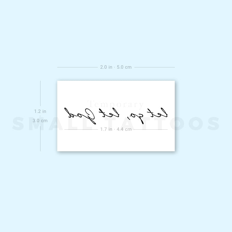 Let Go, Let God Temporary Tattoo (Set of 3)
