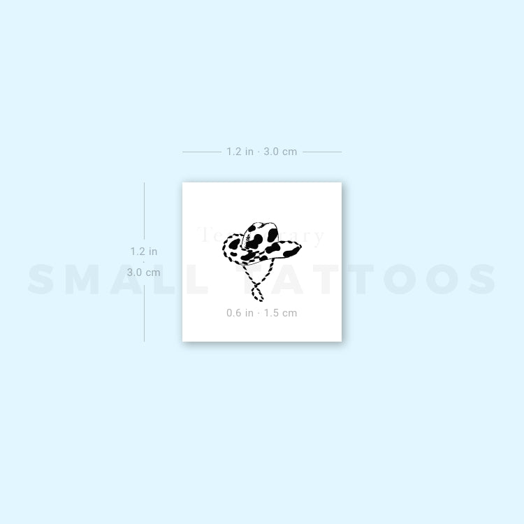 Cow Skin Hat Temporary Tattoo (Set of 3)