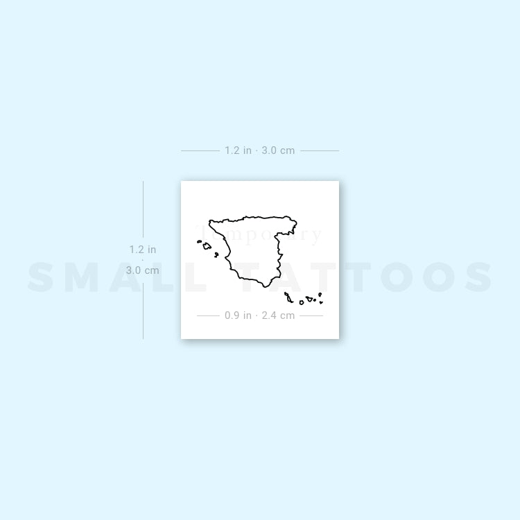 Tatuaje temporal del mapa de España (juego de 3)