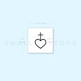 Heart And Cross Temporary Tattoo (Set of 3)