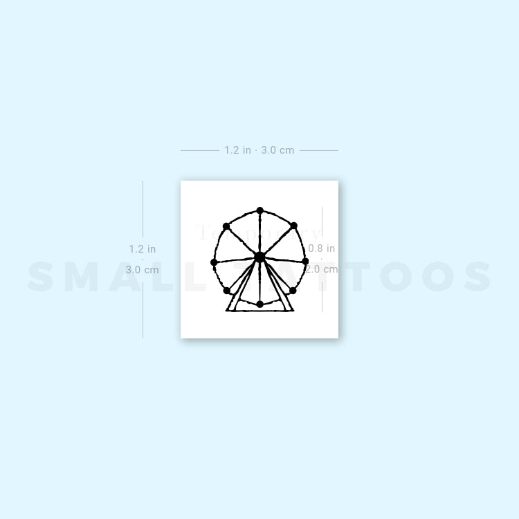 Ferris Wheel Temporary Tattoo (Set of 3)