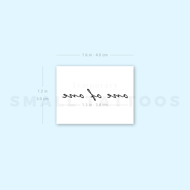 One Of One Temporary Tattoo (Set of 3)