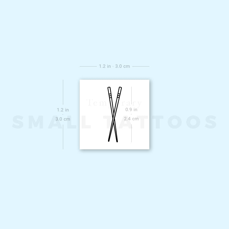 Chopsticks Temporary Tattoo (Set of 3)