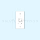 Eye And Sun By Stefano Mazza Temporary Tattoo (Set of 3)