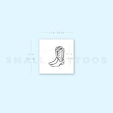 Cowboy Boot Couple Temporary Tattoo (Set of 3)