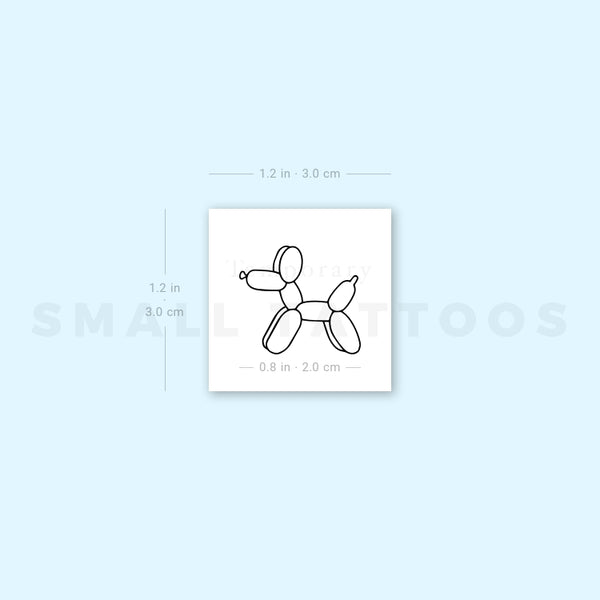 Balloon Dog Temporary Tattoo (Set of 3)