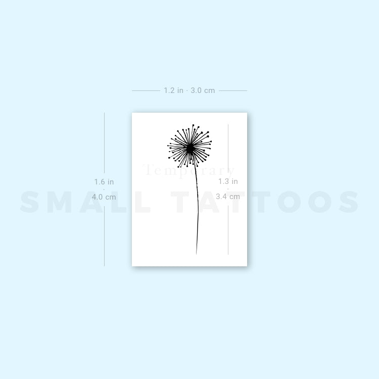 Minimalist Dandelion Temporary Tattoo (Set of 3)