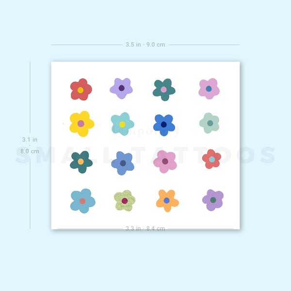 Little Flower Collection By Ann Lilya Temporary Tattoo (Set of 3)