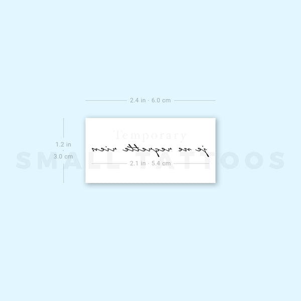 Je Ne Regrette Rien Temporary Tattoo (Set of 3)