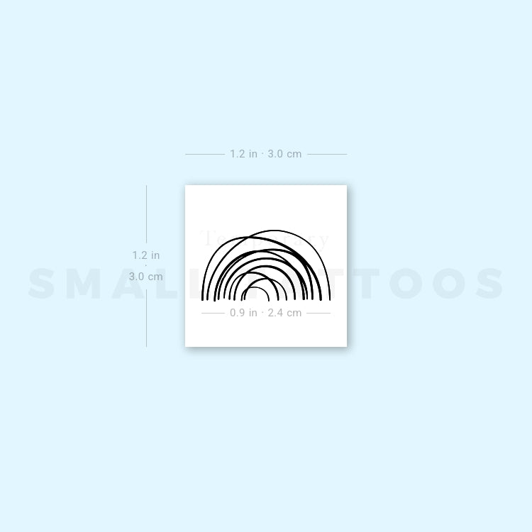 Disorganised Rainbow Temporary Tattoo (Set of 3)