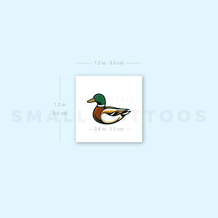 Tatuaje temporal de pato macho (juego de 3)