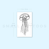 Fine Line Jellyfish Temporary Tattoo (Set of 3)