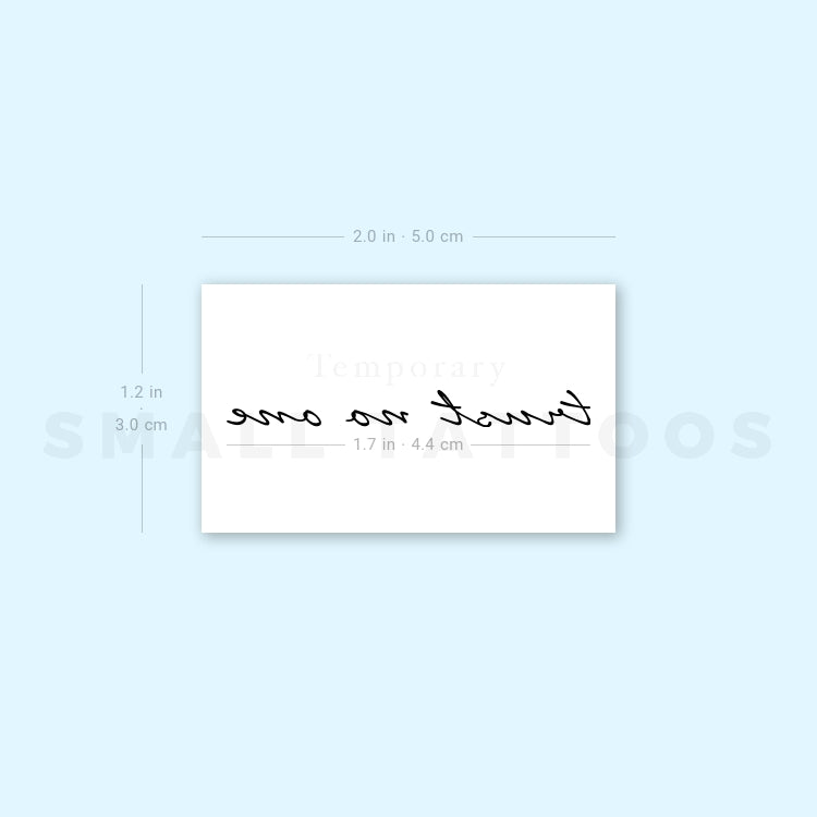 Tatuaje temporal "No confíes en nadie" (juego de 3)