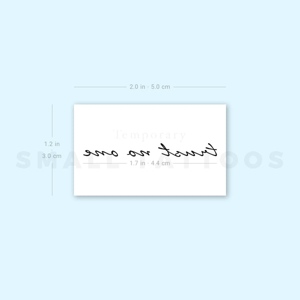 Trust No One Temporary Tattoo (Set of 3)