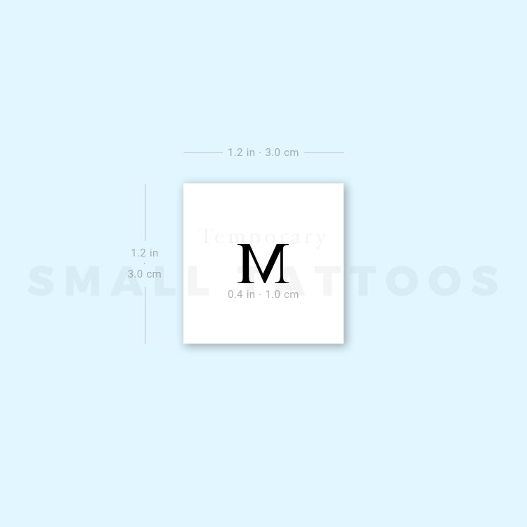 Uppercase Mu Temporary Tattoo (Set of 3)
