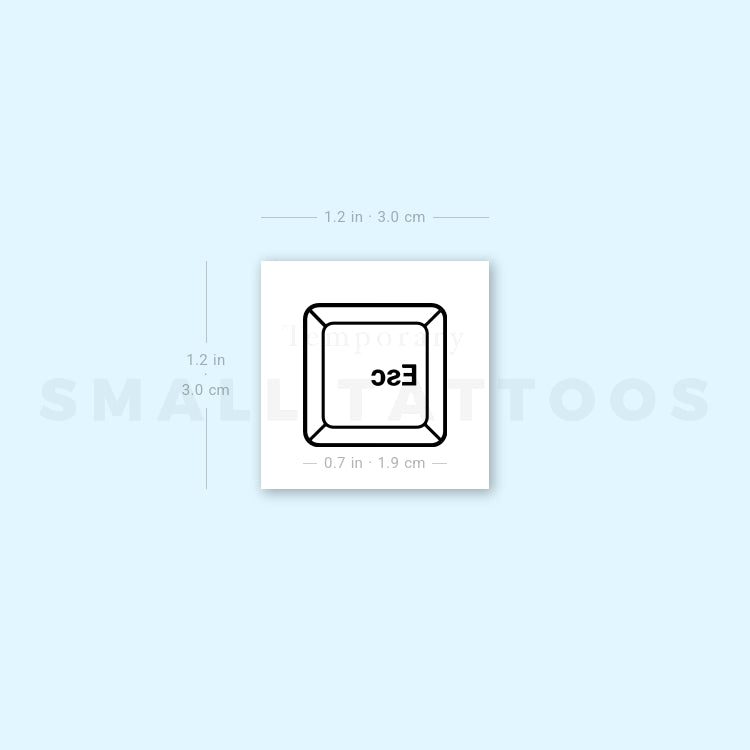 Escape Key Temporary Tattoo (Set of 3)