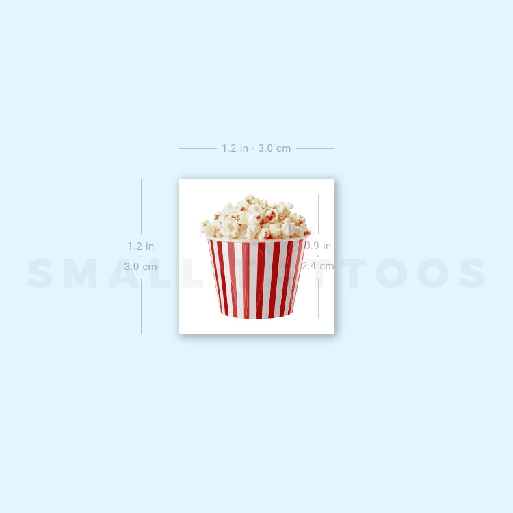 Popcorn Temporary Tattoo (Set of 3)