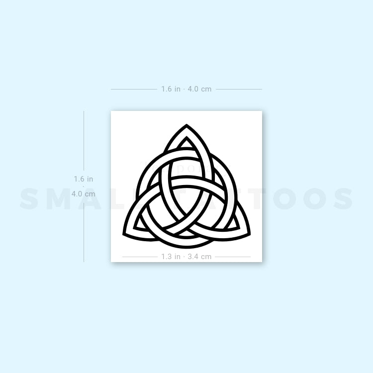 Interlaced Trinity Knot Temporary Tattoo (Set of 3)