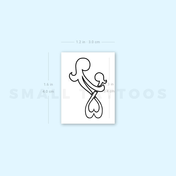 Infinity Mother Daughter Temporary Tattoo (Set of 3)