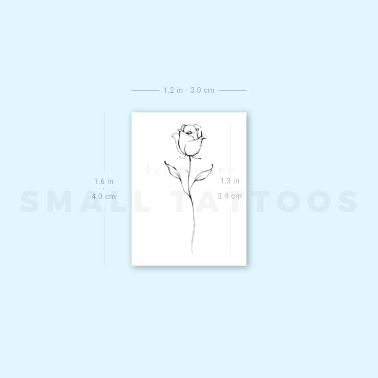 Rose By Stefano Mazza Temporary Tattoo (Set of 3)