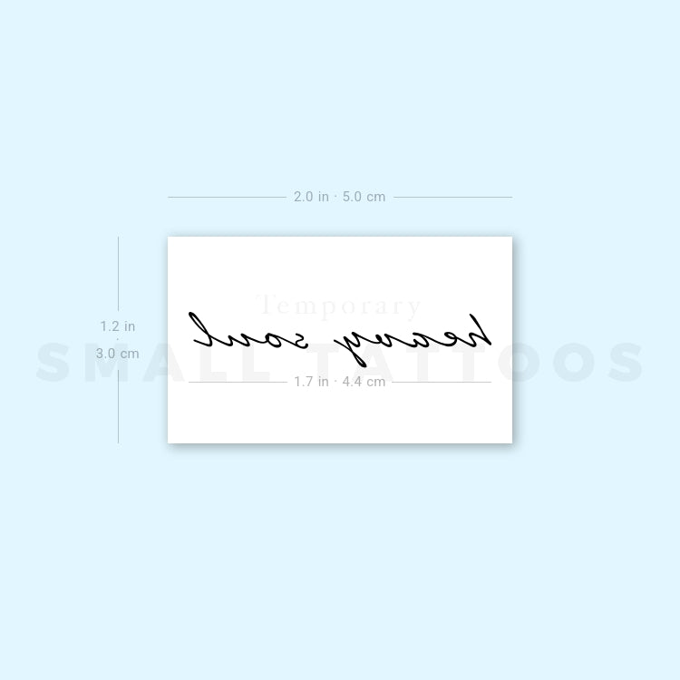 Heavy Soul Temporary Tattoo (Set of 3)