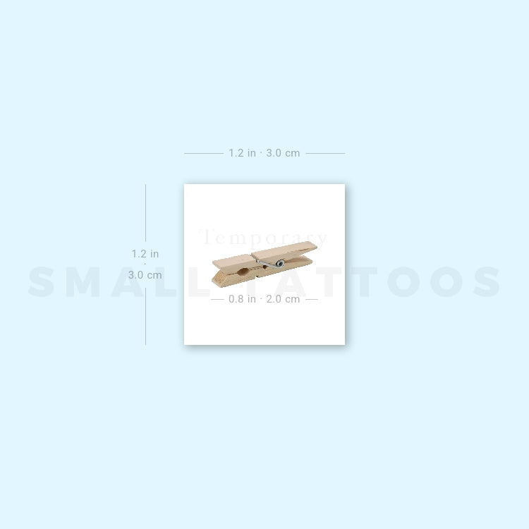 Clothespins Temporary Tattoo (Set of 3)
