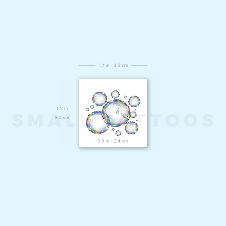 Soap Bubbles Temporary Tattoo (Set of 3)